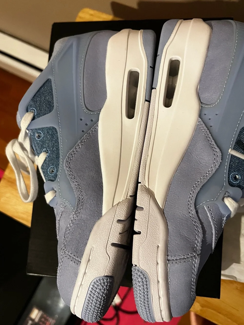 Jordan Kids Blue Low-Top Sneakers with White Laces